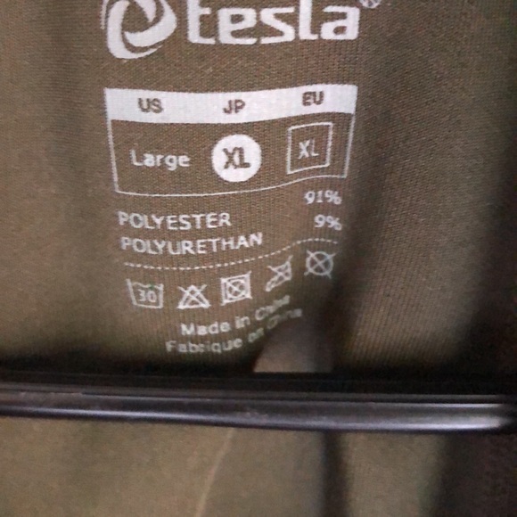 TESLA Full Zip Official Jacket Men’s XL Army Green Polyester Spandex Blend - Picture 5 of 8